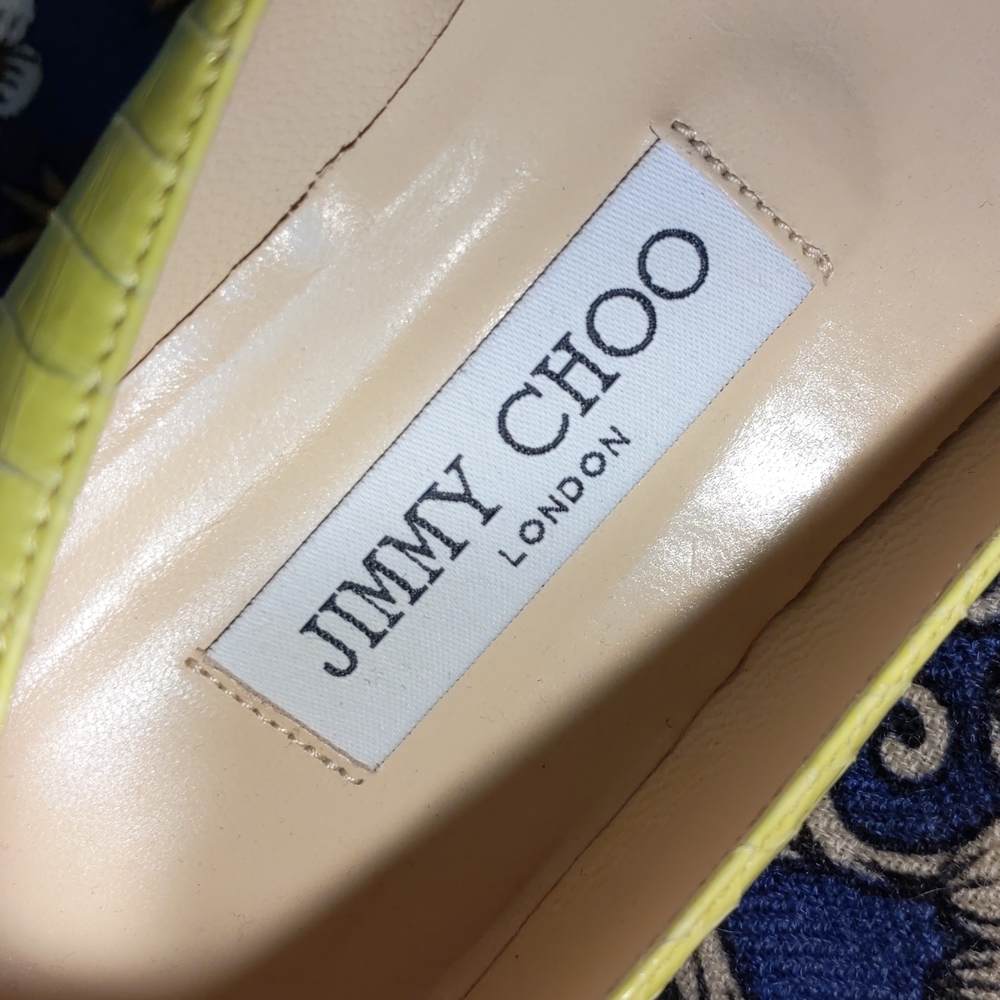 Jimmy Choo Pointed Python Flats - Picture 6 of 7
